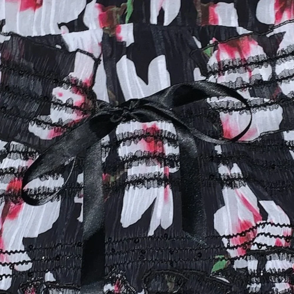 ZOE LTD Sydney Smocked Floral Chiffon Dress - Picture 9 of 12